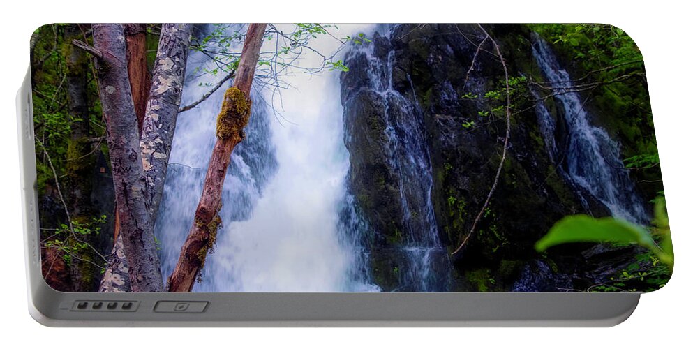 Jenkinson Lake Portable Battery Charger featuring the photograph Jenkinson Falls II by Steph Gabler