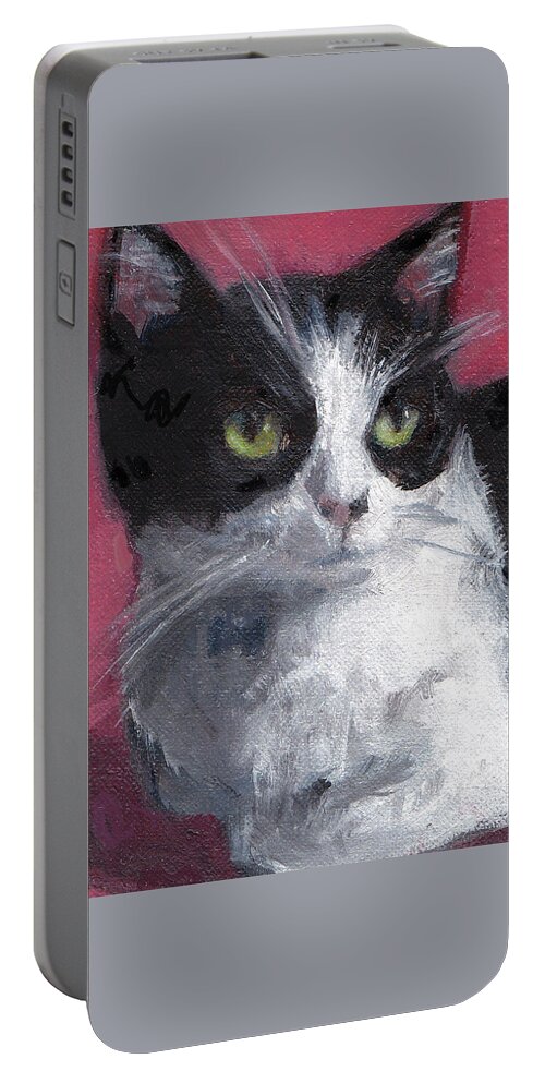 Cat Portable Battery Charger featuring the painting Jerry by Merle Keller