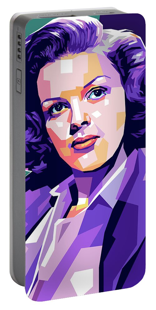Bio Portable Battery Charger featuring the digital art Judy Garland portrait -b1 #1 by Movie World Posters