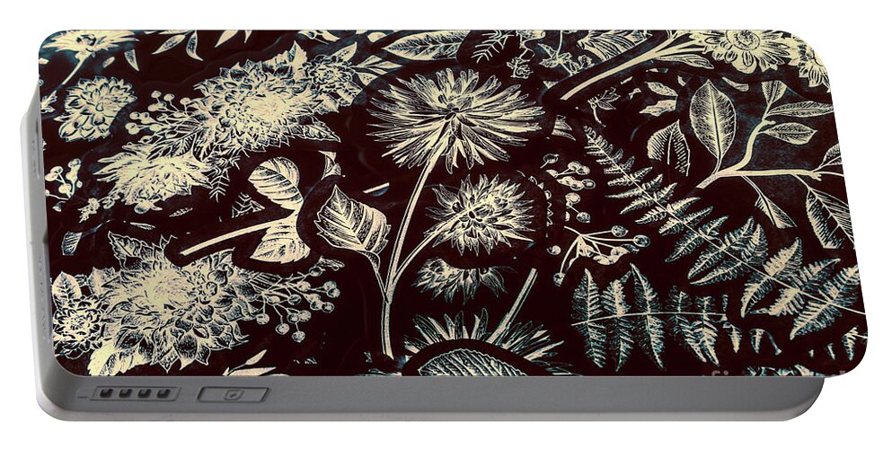 Background Portable Battery Charger featuring the photograph Jungle flatlay by Jorgo Photography