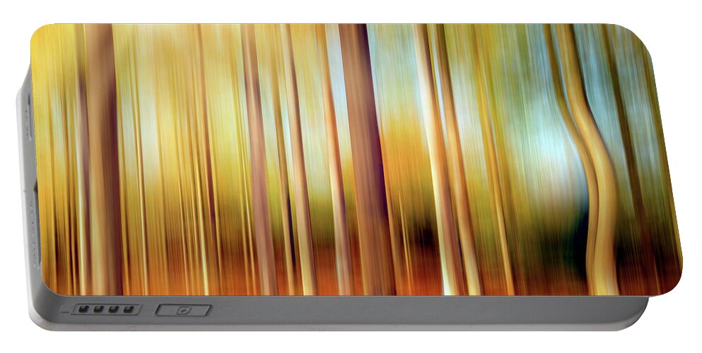 Forest Portable Battery Charger featuring the photograph Just a Ripple by Philippe Sainte-Laudy