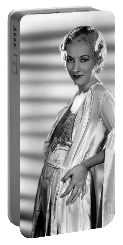 Karen Morley Portable Battery Charger featuring the photograph Karen Morley 1932 by Sad Hill - Bizarre Los Angeles Archive