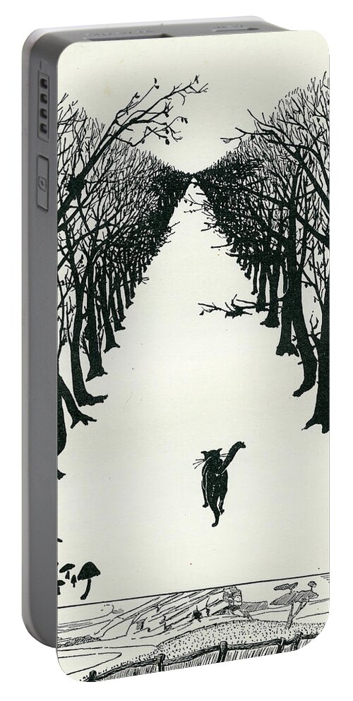 Book Illustration Portable Battery Charger featuring the drawing The Cat That Walked by Himself by Rudyard Kipling