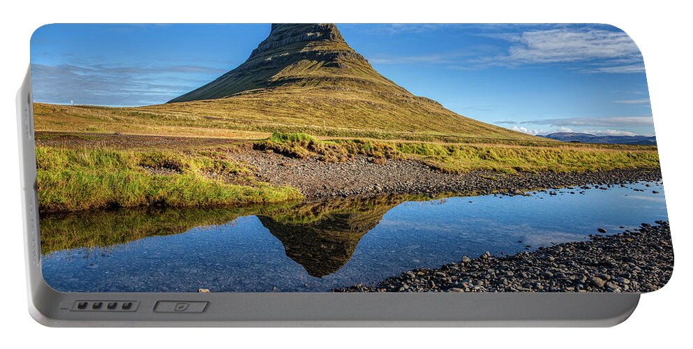 David Letts Portable Battery Charger featuring the photograph Kirkjufell Mountain by David Letts