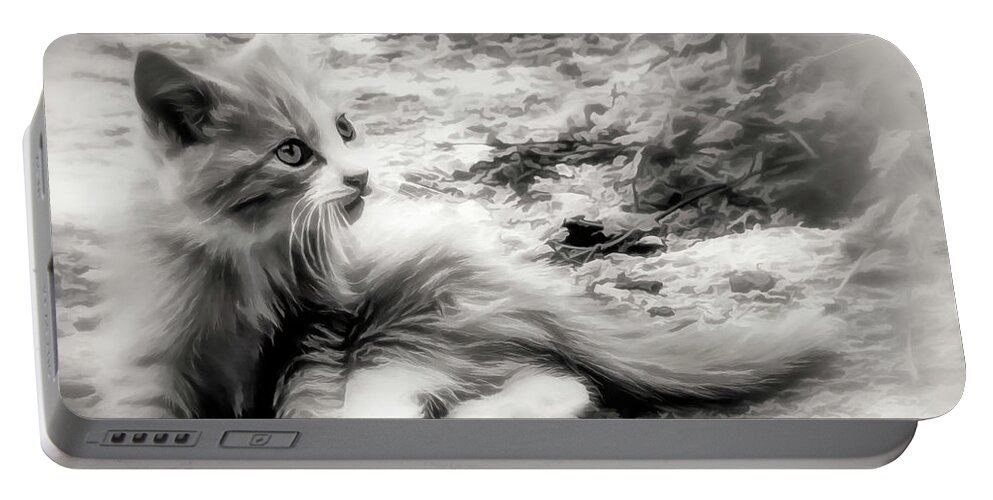 Nature Portable Battery Charger featuring the photograph Kitten 3 by Darlene Kwiatkowski