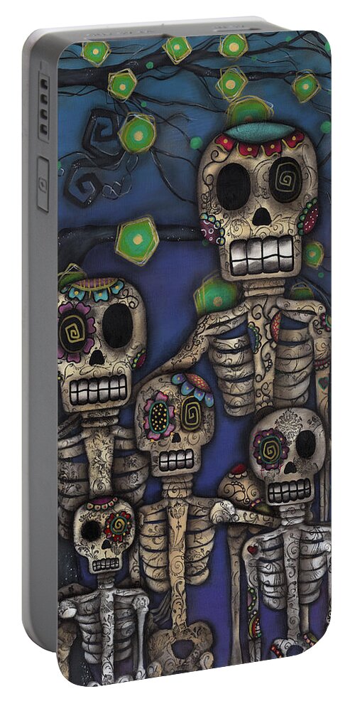 Day Of The Dead Portable Battery Charger featuring the photograph La Familia by Abril Andrade