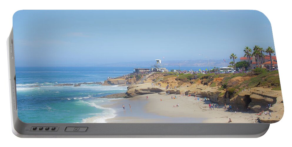 Summer At La Jolla Cove Portable Battery Charger featuring the photograph La Jolla Cove by Catherine Walters