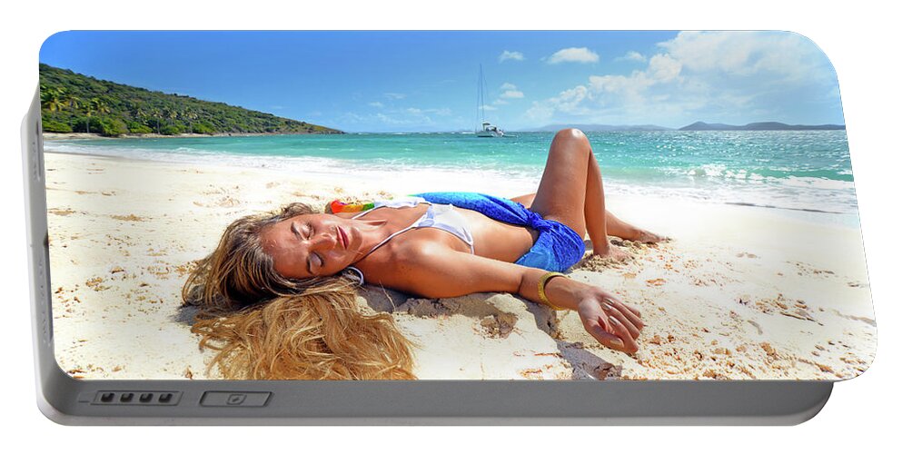 Beach Portable Battery Charger featuring the photograph Lady of the Leewards by Climate Change VI - Sales