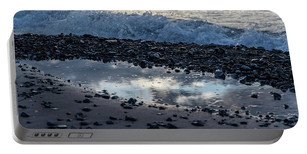 Autumn Portable Battery Charger featuring the photograph Lake Michigan reflection by John McGraw
