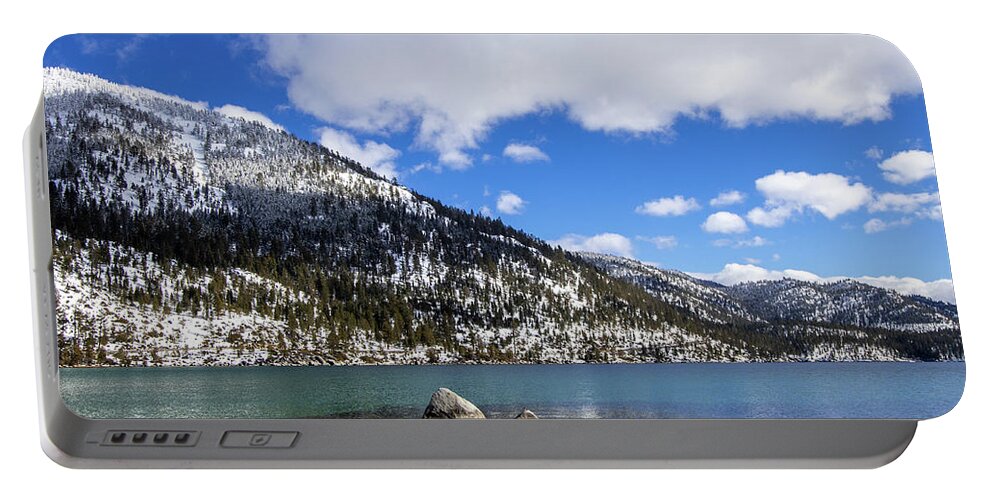 Lake Tahoe Water Portable Battery Charger featuring the photograph Lake Tahoe 2 by Rocco Silvestri