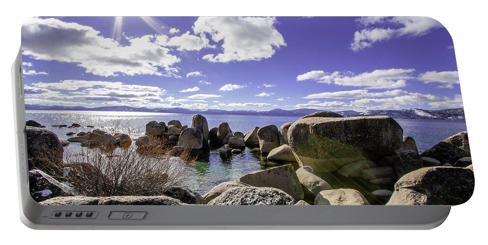 Lake Tahoe Water Portable Battery Charger featuring the photograph Lake Tahoe 4 by Rocco Silvestri
