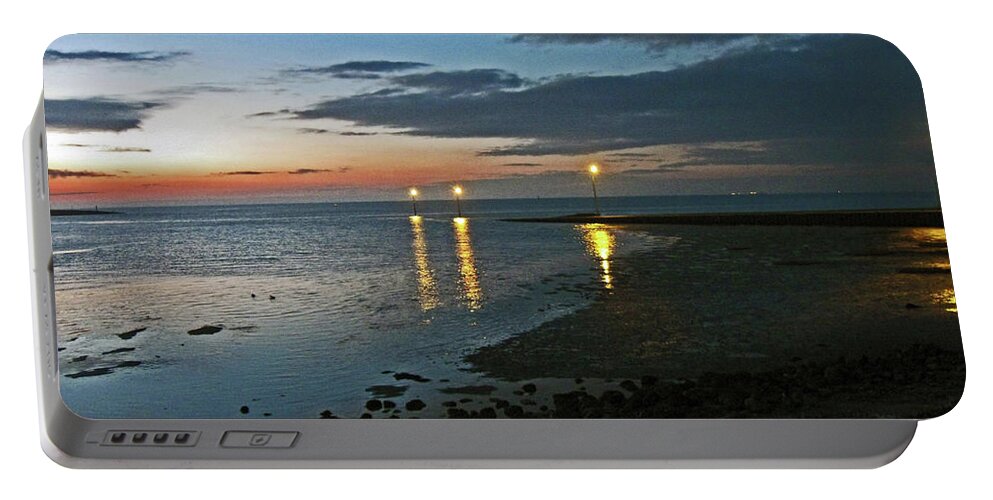 Lancashire Portable Battery Charger featuring the photograph LANCASHIRE. Knott End. Sunset.. by Lachlan Main