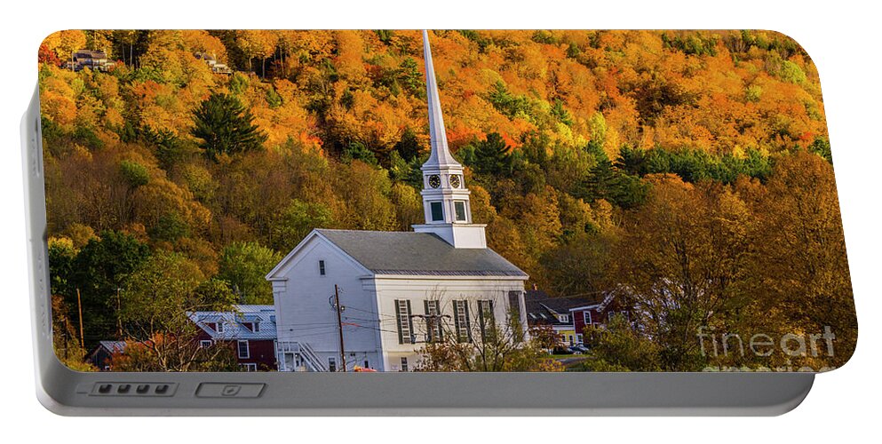 Vermont Portable Battery Charger featuring the photograph Late Afternoon in Stowe by Scenic Vermont Photography