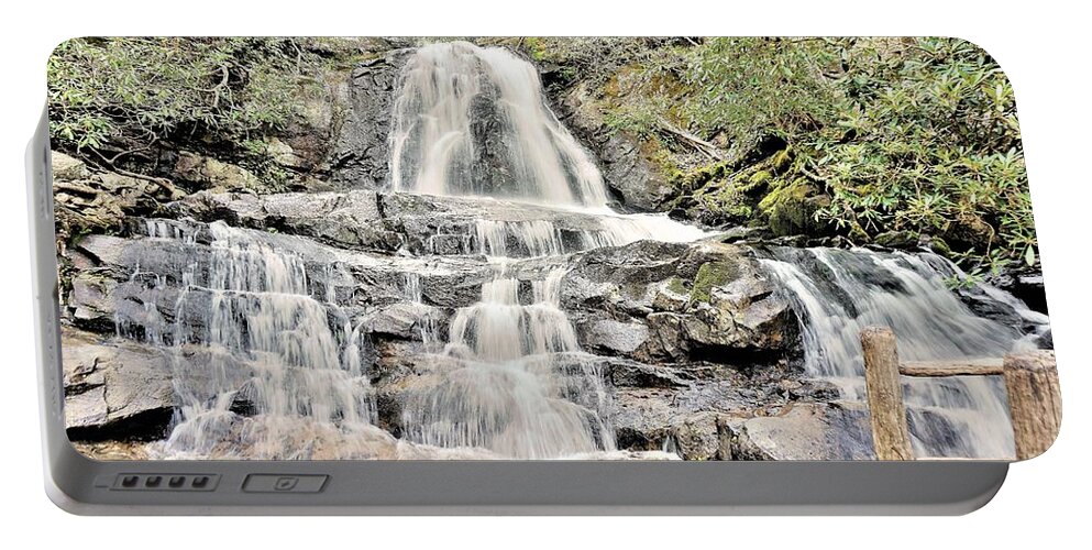 Waterfalls Portable Battery Charger featuring the photograph Laurel Falls by Merle Grenz