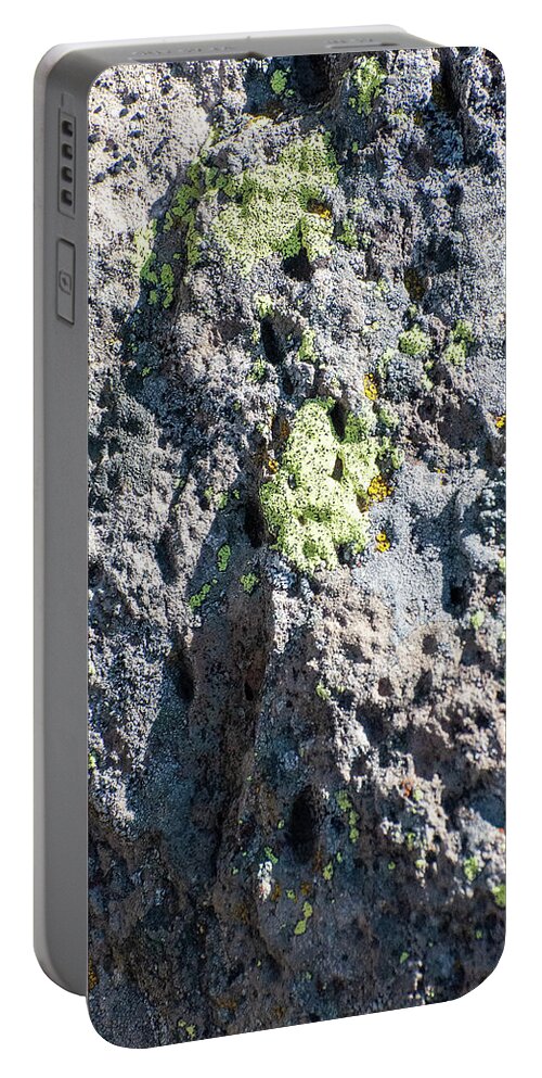 Lichens Portable Battery Charger featuring the photograph Lava Lichens by Gene Bollig