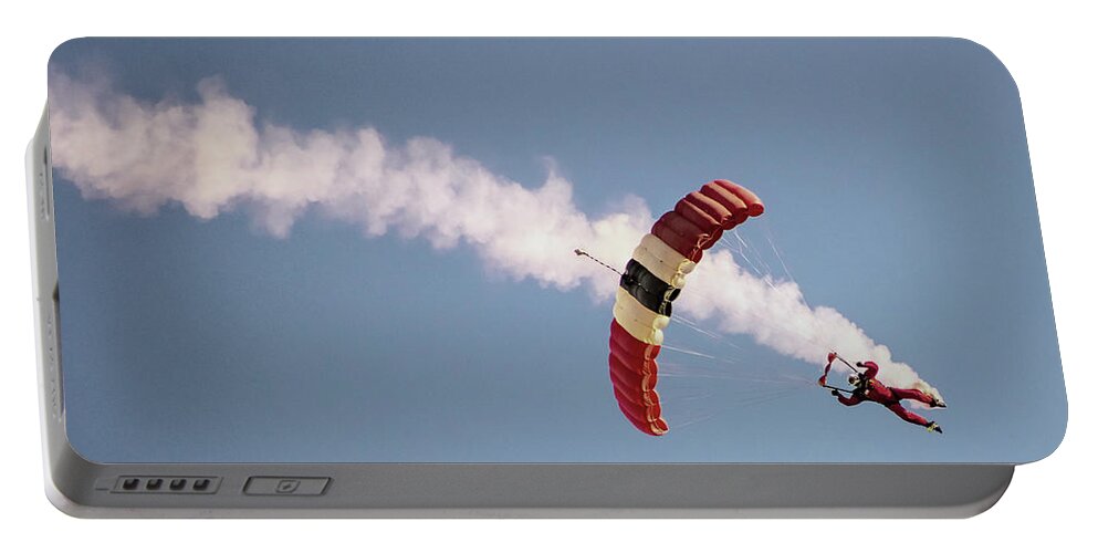 Parachute Portable Battery Charger featuring the photograph Leap of Faith by Martin Newman