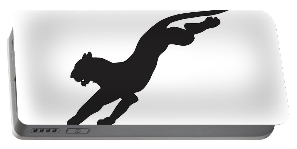 Agile Portable Battery Charger featuring the drawing Leaping Wildcat by CSA Images