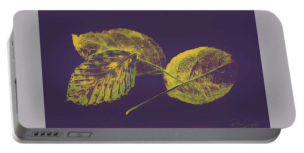 Autumn Portable Battery Charger featuring the photograph Leaving In A Blaze Of Purple by Rene Crystal