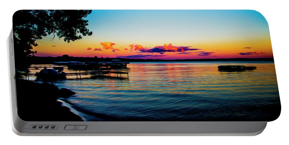 Lake Portable Battery Charger featuring the photograph Leech lake by Stuart Manning