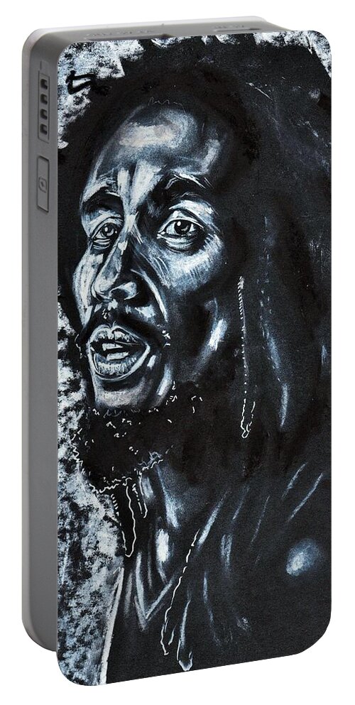Bob Marley Portable Battery Charger featuring the glass art Legendary by Artist RiA