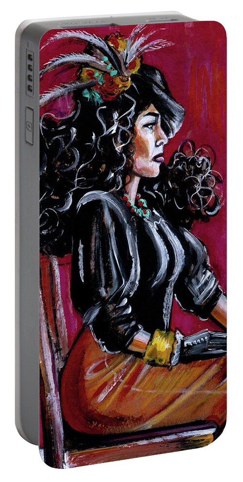 Teacher Portable Battery Charger featuring the painting Let me Be your Pupil by Artist RiA