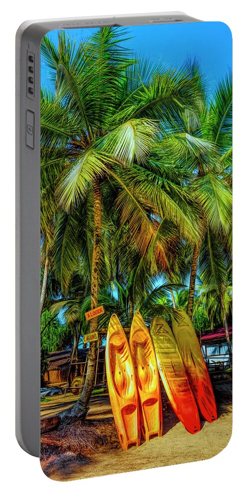 African Portable Battery Charger featuring the photograph Let's Go Surfing by Debra and Dave Vanderlaan