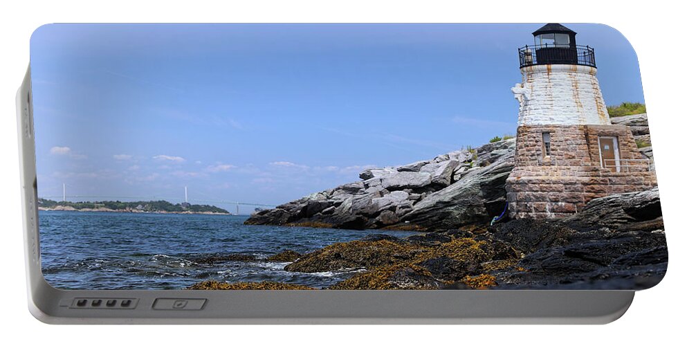 Lighthouse Portable Battery Charger featuring the photograph Castle Hill Lighthouse 5 by Doolittle Photography and Art