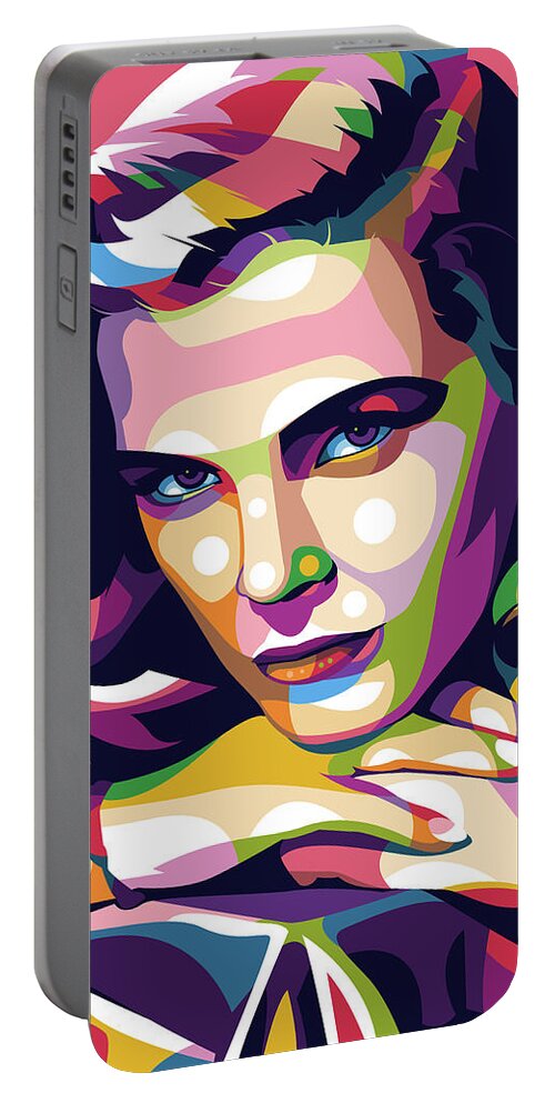 Lizabeth Scott Portable Battery Charger featuring the photograph Lizabeth Scott illustration by Movie World Posters