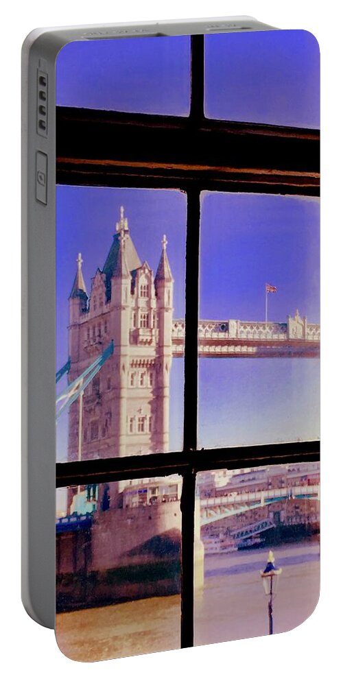 London Bridge Tower Portable Battery Charger featuring the photograph London Bridge Tower Too by Debra Grace Addison