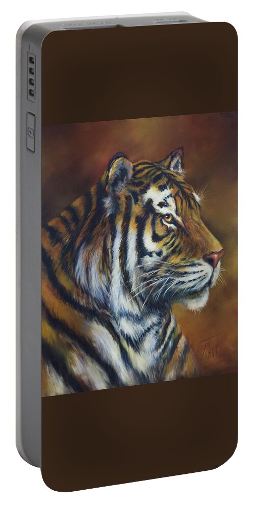 Wild Life Portable Battery Charger featuring the painting Looking ahead by Lynne Pittard