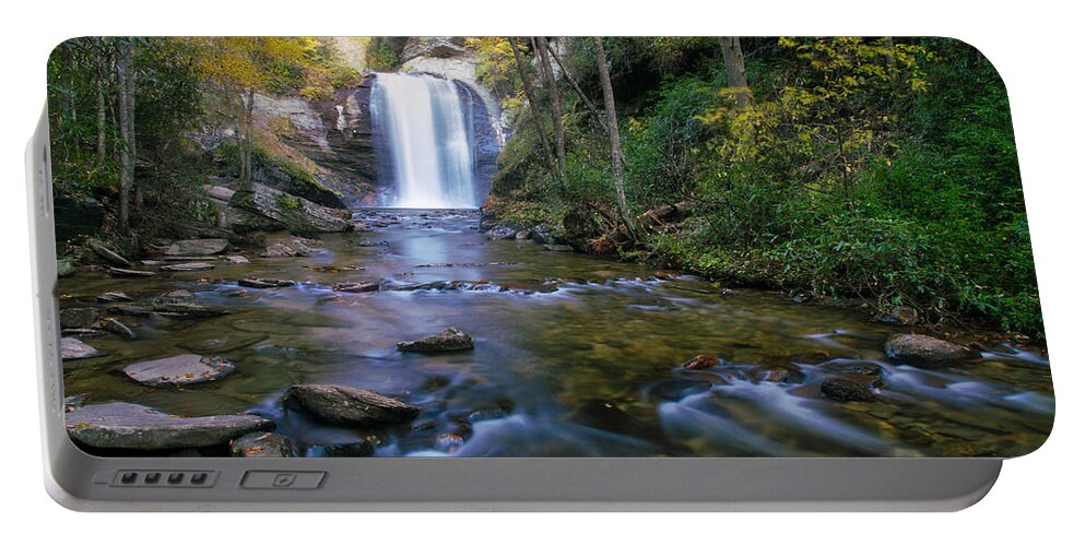 Color Portable Battery Charger featuring the photograph Looking Glass Falls by Nunweiler Photography