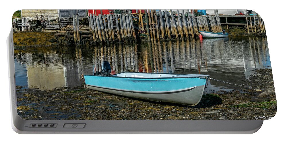 2018 Portable Battery Charger featuring the photograph Low Tide at Blue Rocks 02 by Ken Morris