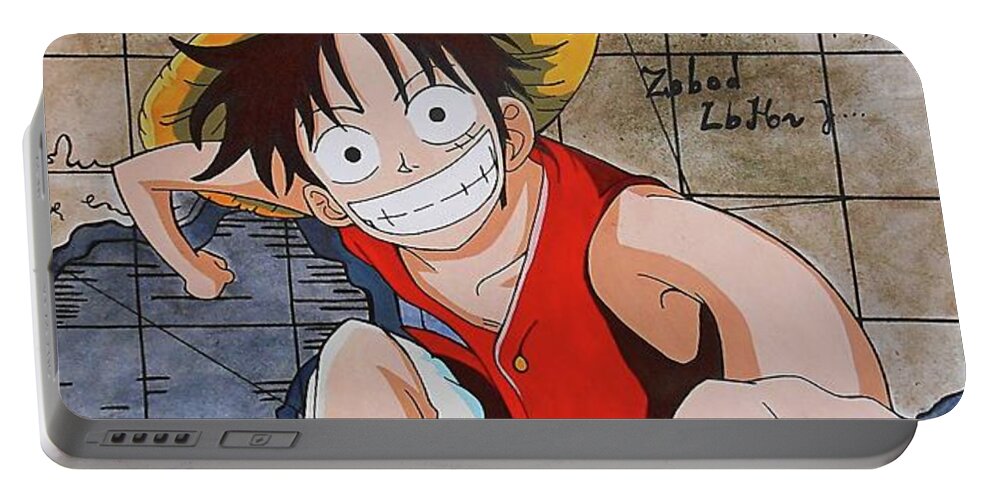 Luffy Color Drawing From One Piece Anime Portable Battery Charger For Sale By Maryna Povhanych