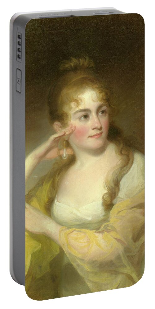 Lydia Portable Battery Charger featuring the painting Portrait of Lydia Leaming, 1806 by Thomas Sully