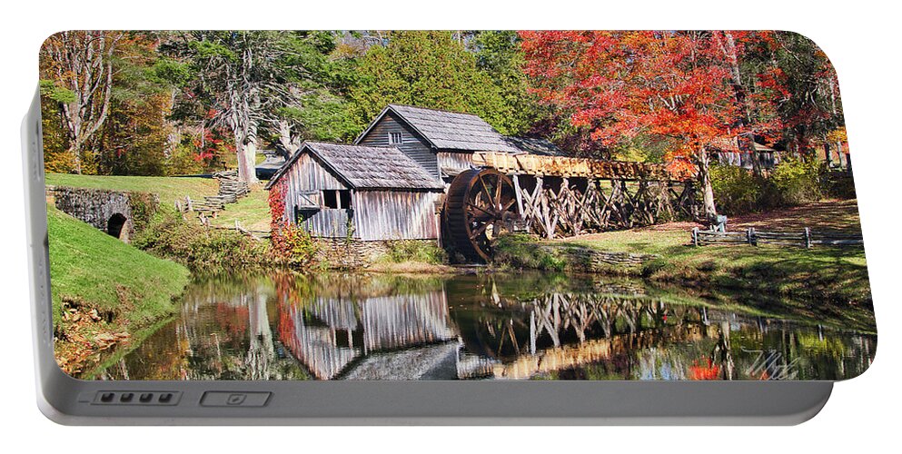 Blue Ridge Parkway Portable Battery Charger featuring the photograph Mabry Mill by Meta Gatschenberger