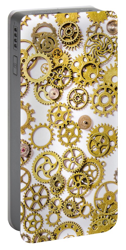 Mechanical Portable Battery Charger featuring the photograph Machine works by Jorgo Photography