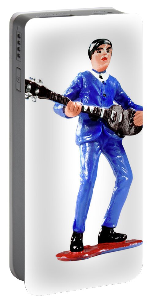 Adult Portable Battery Charger featuring the drawing Man in Blue Suit Playing Guitar by CSA Images
