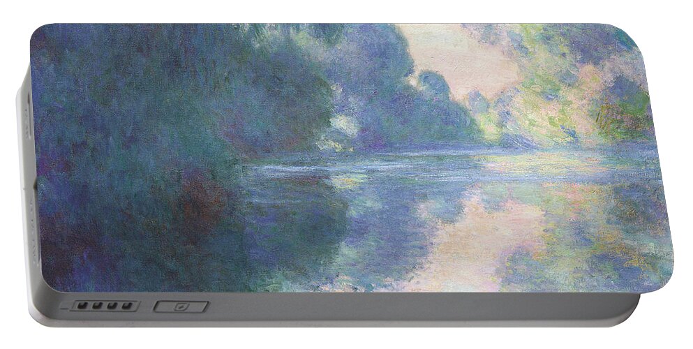 Impressionist Portable Battery Charger featuring the painting Matinee sur la Seine, 1897 by Claude Monet