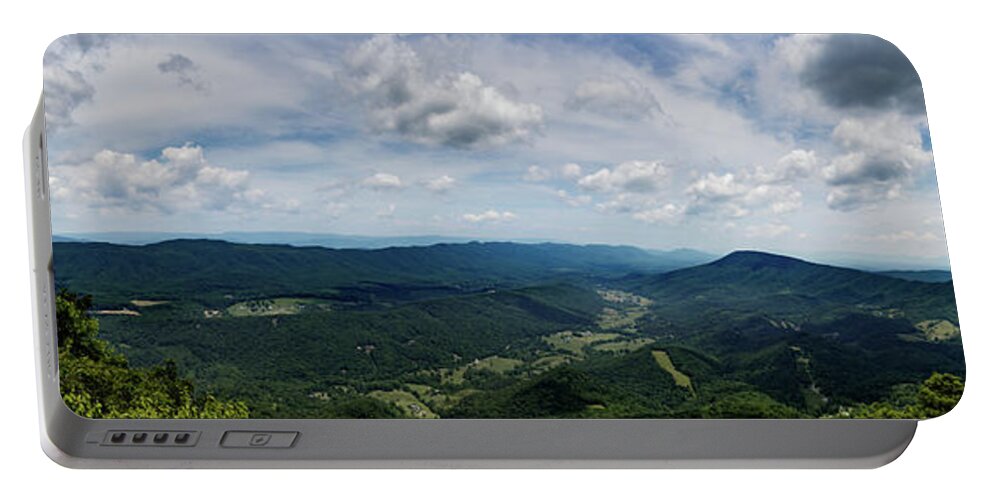 Appalachian Trail Portable Battery Charger featuring the photograph McAfee Knob Panorama by Natural Vista Photo - Matt Sexton