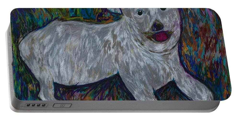#dogs #dogsofinstagram #dog #dogstagram #puppy #doglover #dogoftheday #instadog #doglovers #doglife #pets #love #puppylove #puppies #pet #puppiesofinstagram #dogsofinsta #cute #instagram #of #petsofinstagram #dogslife #doggo #animals #ilovemydog #cats #doglove #petstagram #dogphotography #cutedogs Portable Battery Charger featuring the drawing Mello by Jon Kittleson
