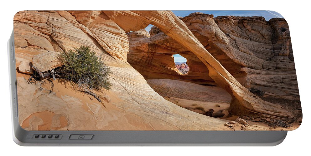Alcove Portable Battery Charger featuring the photograph Melody Arch, North Coyote Buttes by Alex Mironyuk