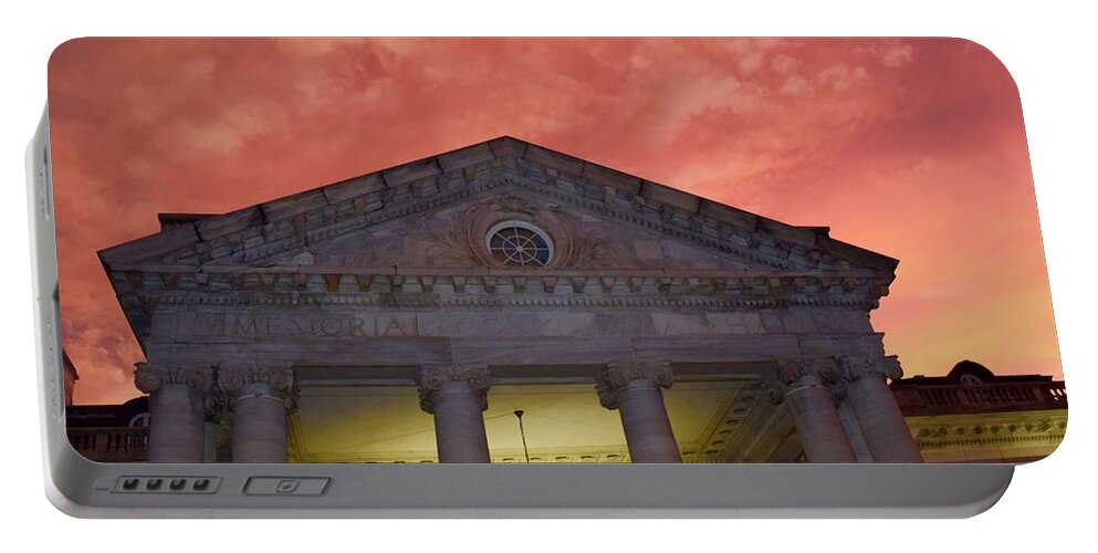 Dc Portable Battery Charger featuring the photograph Sunset@Memorial Continental Hall by Bnte Creations