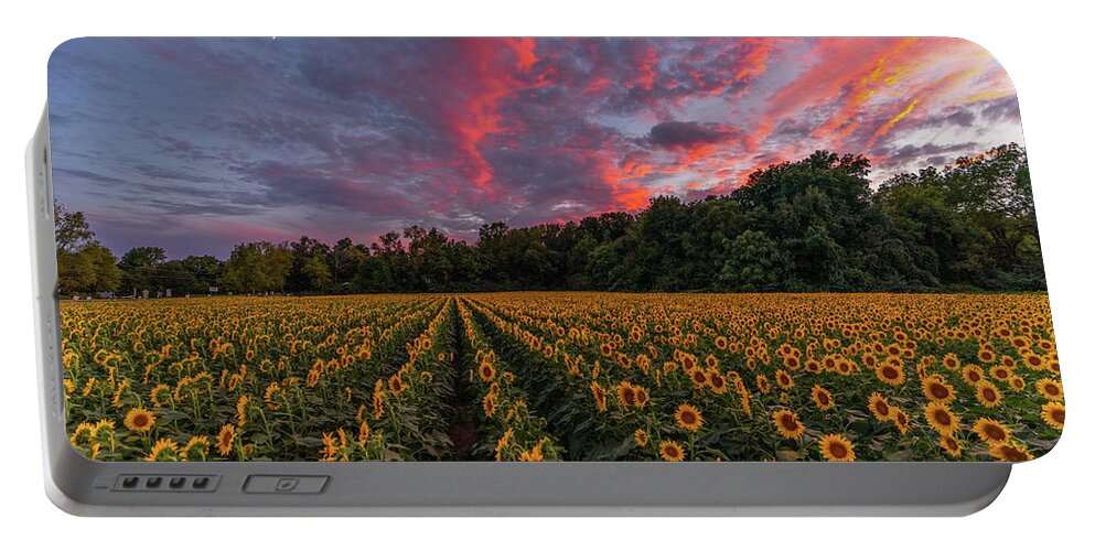 Sunflower Portable Battery Charger featuring the photograph Mighty Midwest by Arthur Oleary