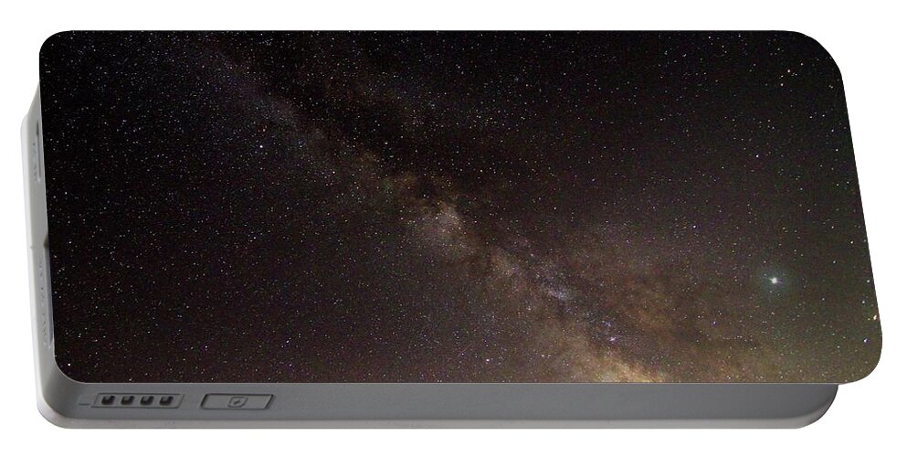 Milky Way Portable Battery Charger featuring the photograph Milky Way and Jupiter by Paul Rebmann