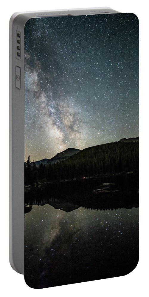 Photographs Portable Battery Charger featuring the photograph Milky way over Bear LAke by Mati Krimerman