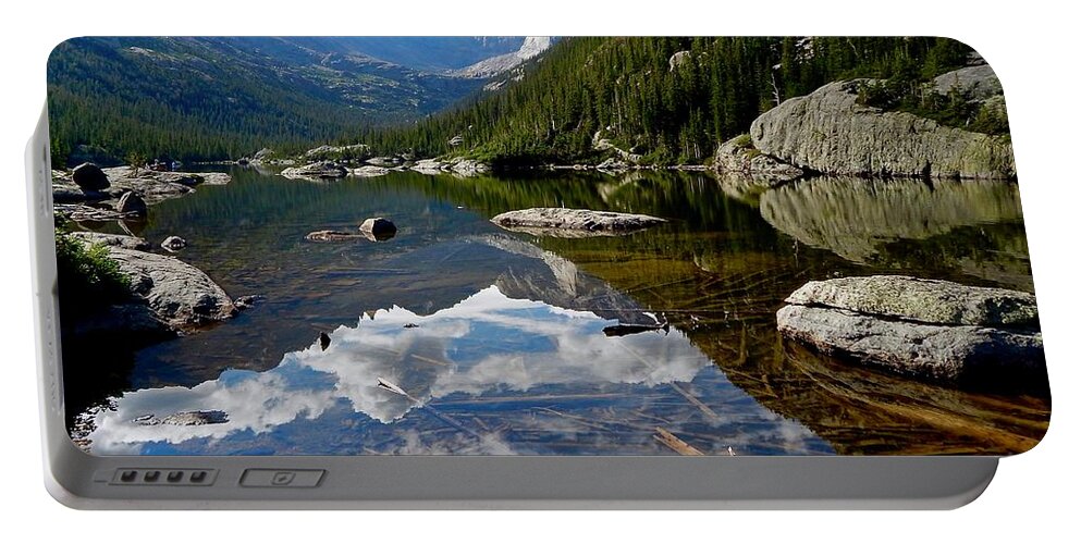 Mills Portable Battery Charger featuring the photograph Mills Lake by Dan Miller