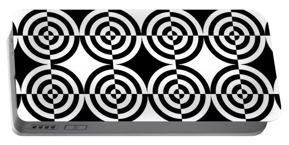 Abstract Portable Battery Charger featuring the digital art Mind Games 106 by Mike McGlothlen