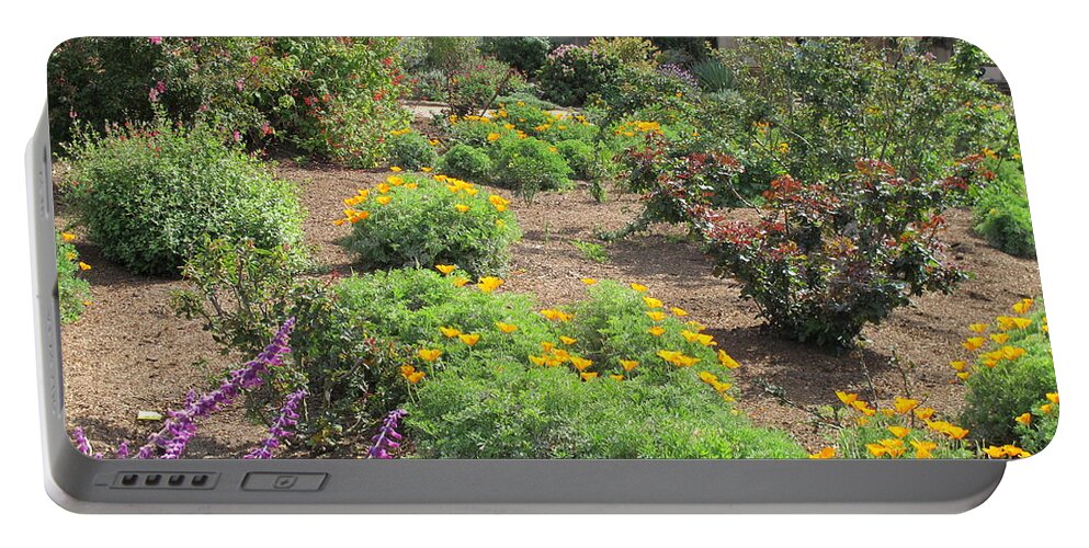 Garden Portable Battery Charger featuring the photograph Mission Garden by Laura Smith