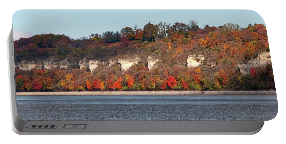 Missouri Portable Battery Charger featuring the photograph Mississippi River Bluffs by Steve Stuller