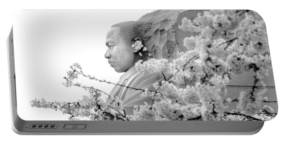 Cherry Blossoms Portable Battery Charger featuring the photograph MLK by Greg Fortier